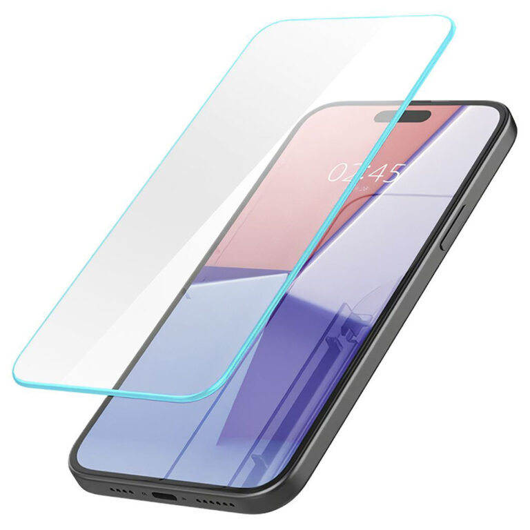 Spigen GLAStR Slim Screenprotector + Applicator Apple iPhone 16 Plus / 15 Plus - Afbeelding 5