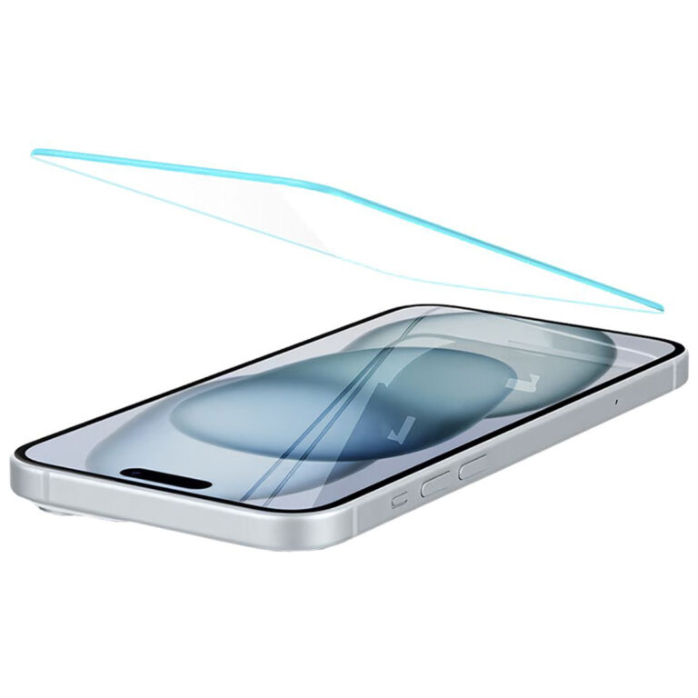 Spigen GLAStR Slim Screenprotector + Applicator Apple iPhone 16 Plus / 15 Plus - Afbeelding 3