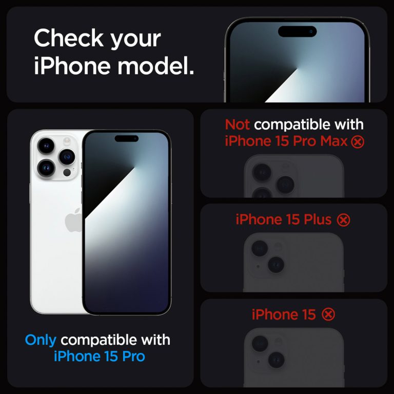 Spigen GLAStR Privacy EZ Fit Screenprotector + Applicator Apple iPhone 15 Pro - Afbeelding 10