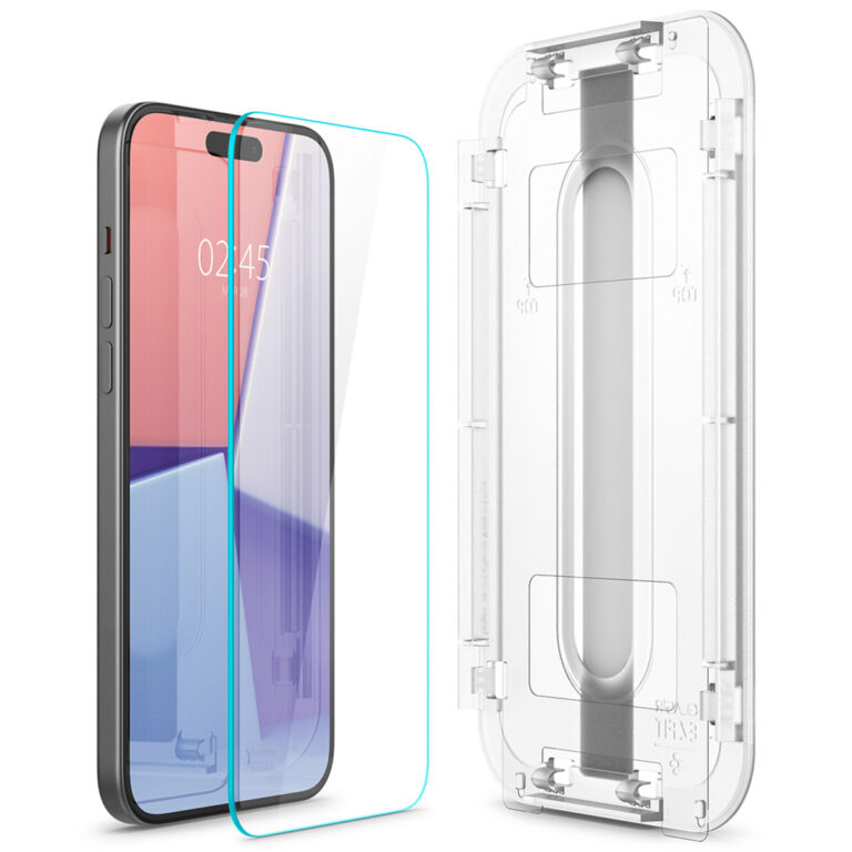 Spigen GLAStR EZ Fit Screenprotector + Applicator 2-pack Apple iPhone 16 / 15 - Afbeelding 6