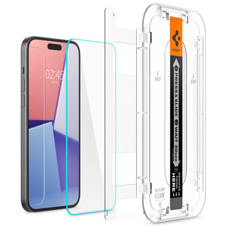 Spigen GLAStR EZ Fit Screenprotector + Applicator 2-pack Apple iPhone 16 / 15 - Afbeelding 2