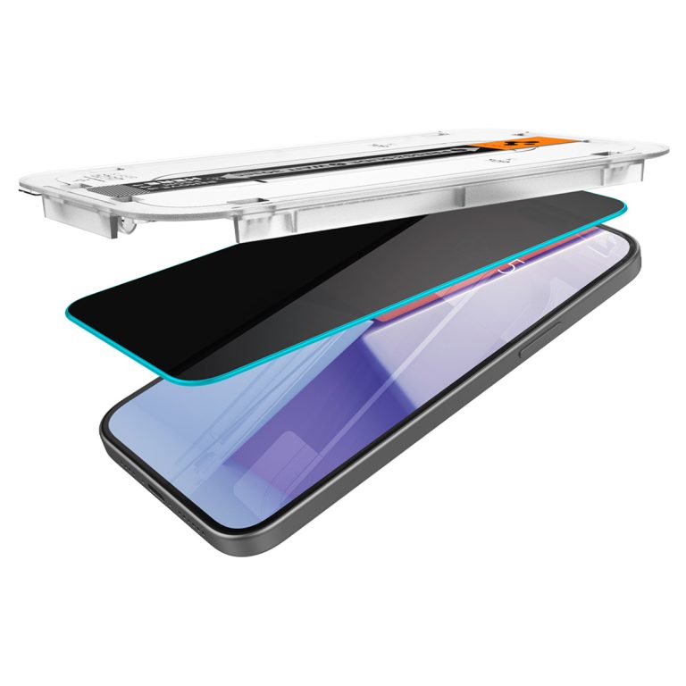 Spigen GLAStR Privacy EZ Fit Screenprotector + Applicator Apple iPhone 15 - Afbeelding 6