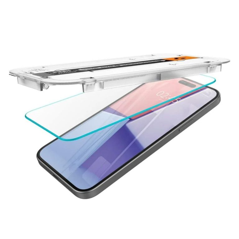 Spigen EZ Fit Glas.tR met Applicator - 1 pack Apple iPhone 15 - Afbeelding 4