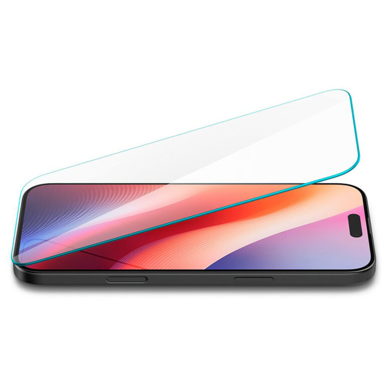 Spigen GLAStR Slim Screenprotector + Applicator Apple iPhone 16 / 15 - Afbeelding 4