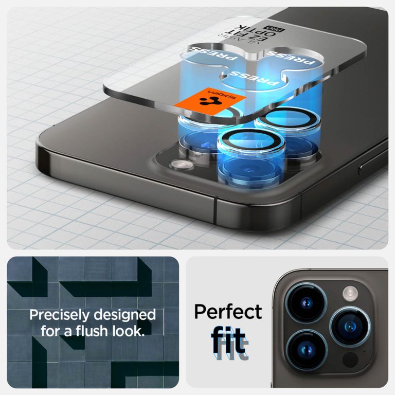 Spigen Glas.tR EZFit Optik Lens Protector 2 pack Apple iPhone 15 Pro / 15 Pro Max - Afbeelding 6