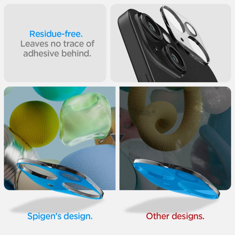 Spigen GLAStR EZ Fit Optik Camera Protector 2 Pack Apple iPhone 15 / 15 Plus - Crystal Clear - Afbeelding 6