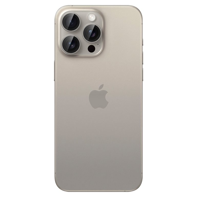 Spigen GLAStR EZ Fit Optik Pro Camera Protector 2 Pack Apple iPhone 15 Pro / 15 Pro Max - Natural Titanium - Afbeelding 7
