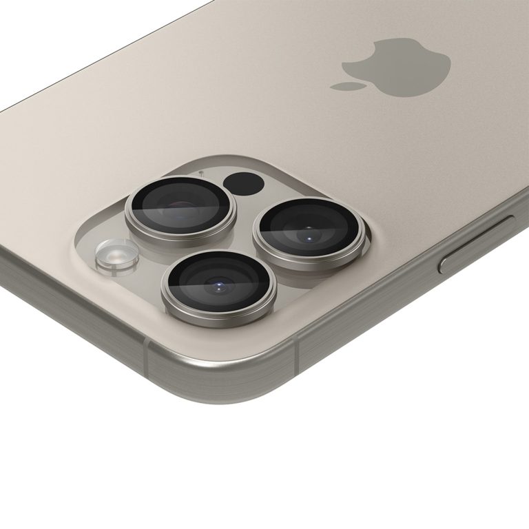 Spigen GLAStR EZ Fit Optik Pro Camera Protector 2 Pack Apple iPhone 15 Pro / 15 Pro Max - Natural Titanium - Afbeelding 3