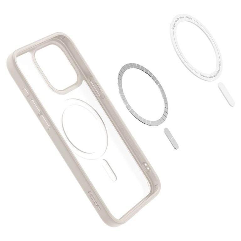 Spigen Ultra Hybrid Backcover MagSafe iPhone 15 Pro - Frost Natural Titanium - Afbeelding 5