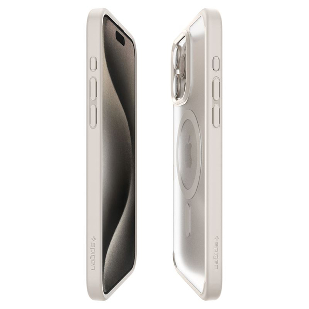 Spigen Ultra Hybrid Backcover MagSafe Apple iPhone 15 Pro - Frost Natural Titanium - Afbeelding 5