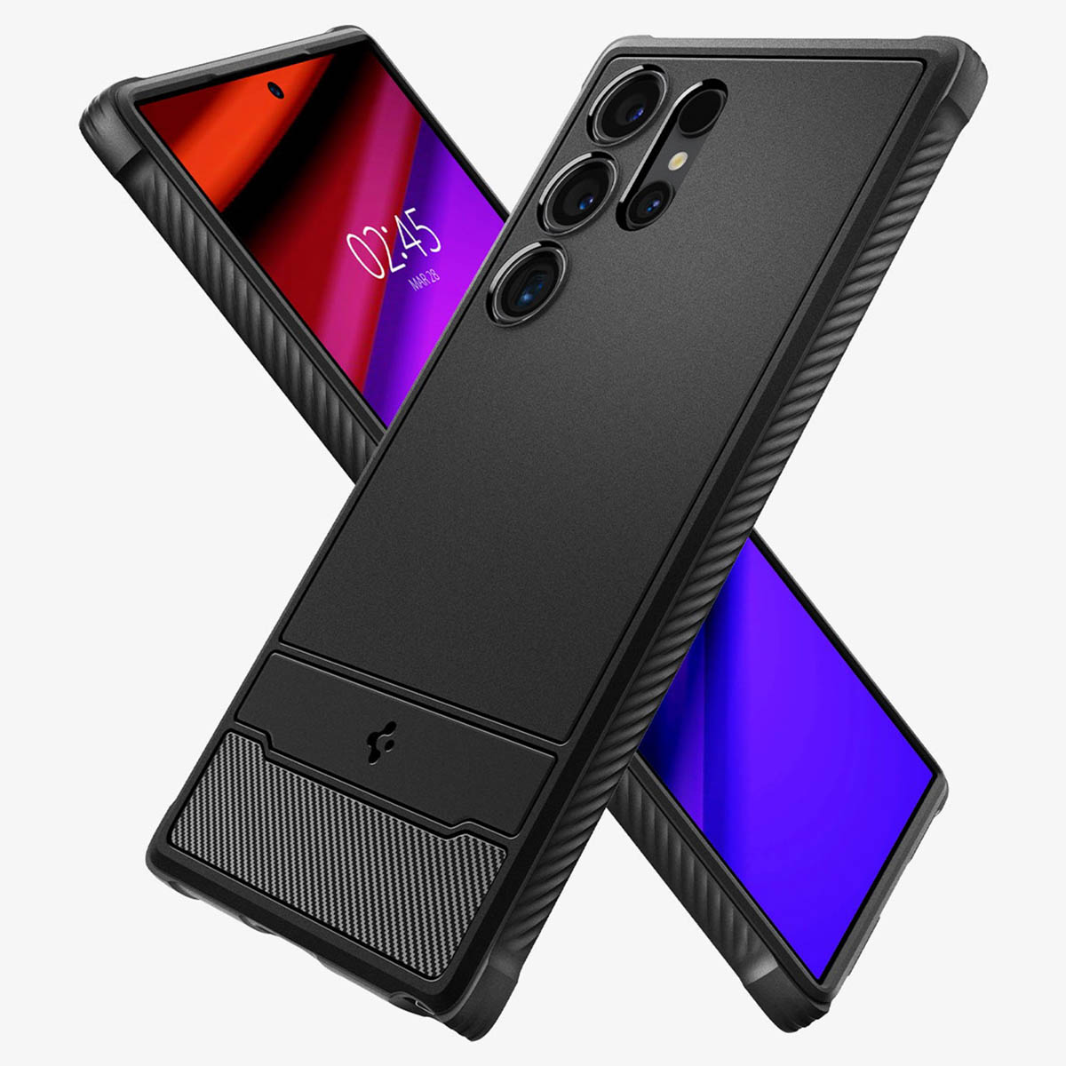 Spigen Rugged Armor Backcover Samsung Galaxy S24 Ultra - Matte Black - Afbeelding 2