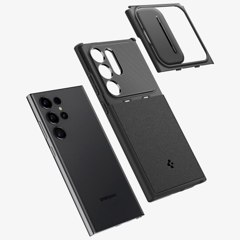 Spigen Optik Armor Camera Slider Samsung Galaxy S24 Ultra - Black - Afbeelding 9
