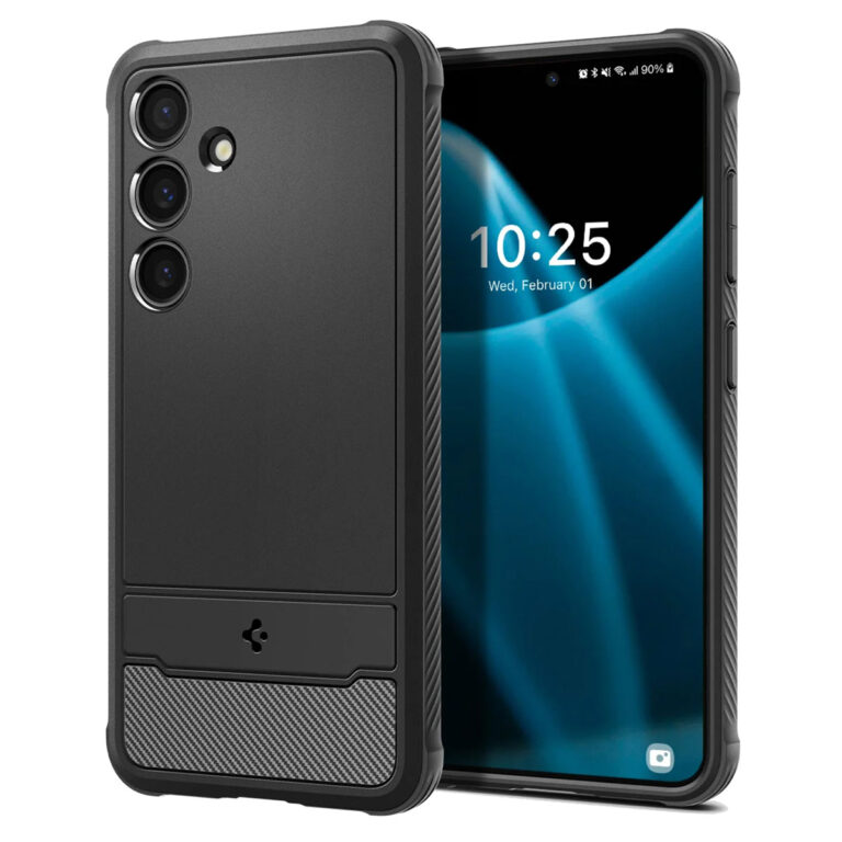 Spigen Rugged Armor Backcover Samsung Galaxy S24 - Matte Black - Afbeelding 3