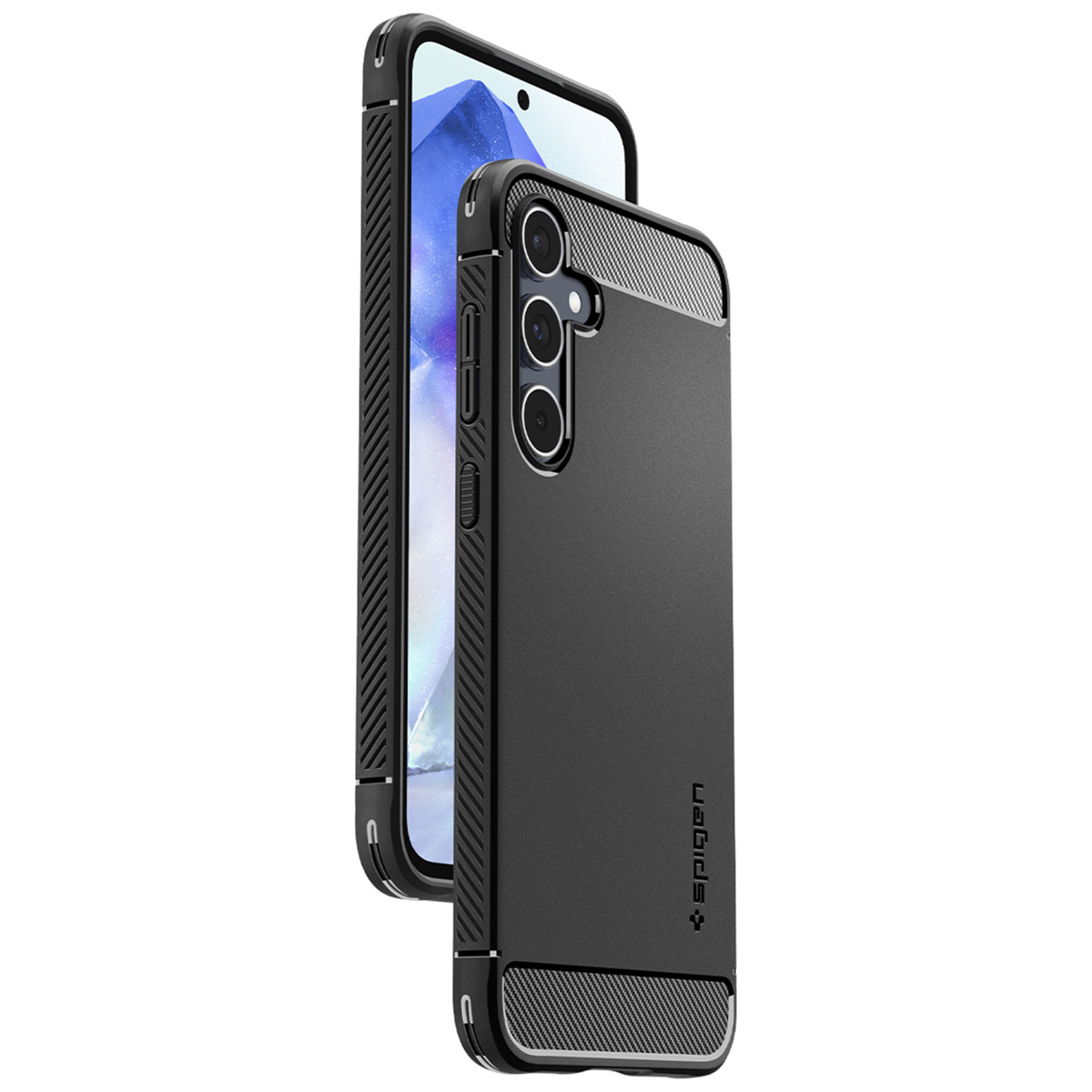Spigen Rugged Armor Backcover Samsung Galaxy A55 - Matte Black - Afbeelding 9