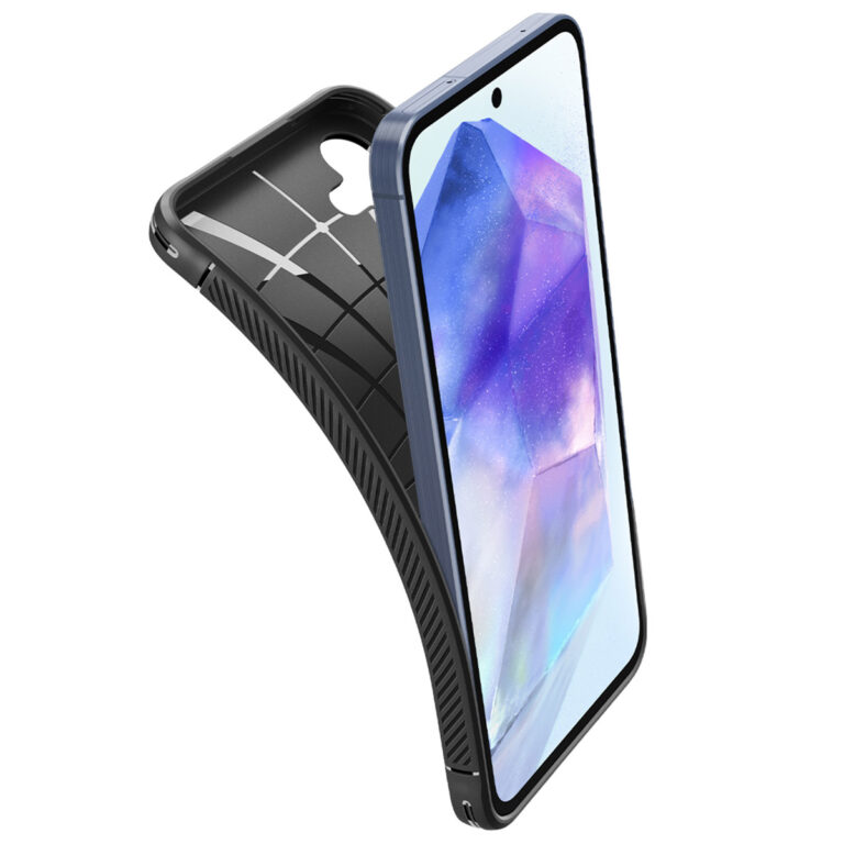 Spigen Rugged Armor Backcover Samsung Galaxy A55 - Matte Black - Afbeelding 2