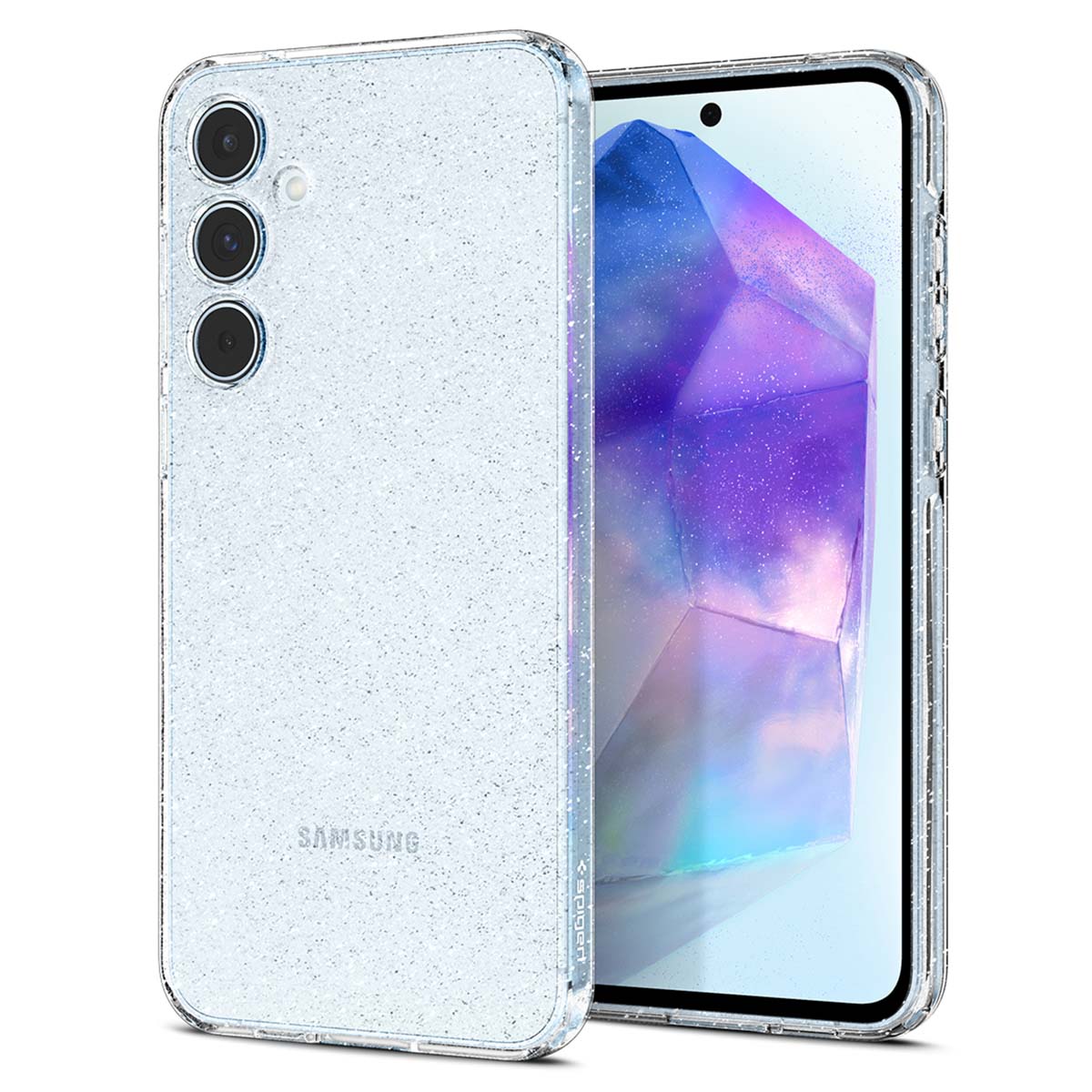 Spigen Liquid Crystal Backcover Samsung Galaxy A55 - Glitter Crystal Quartz - Afbeelding 3