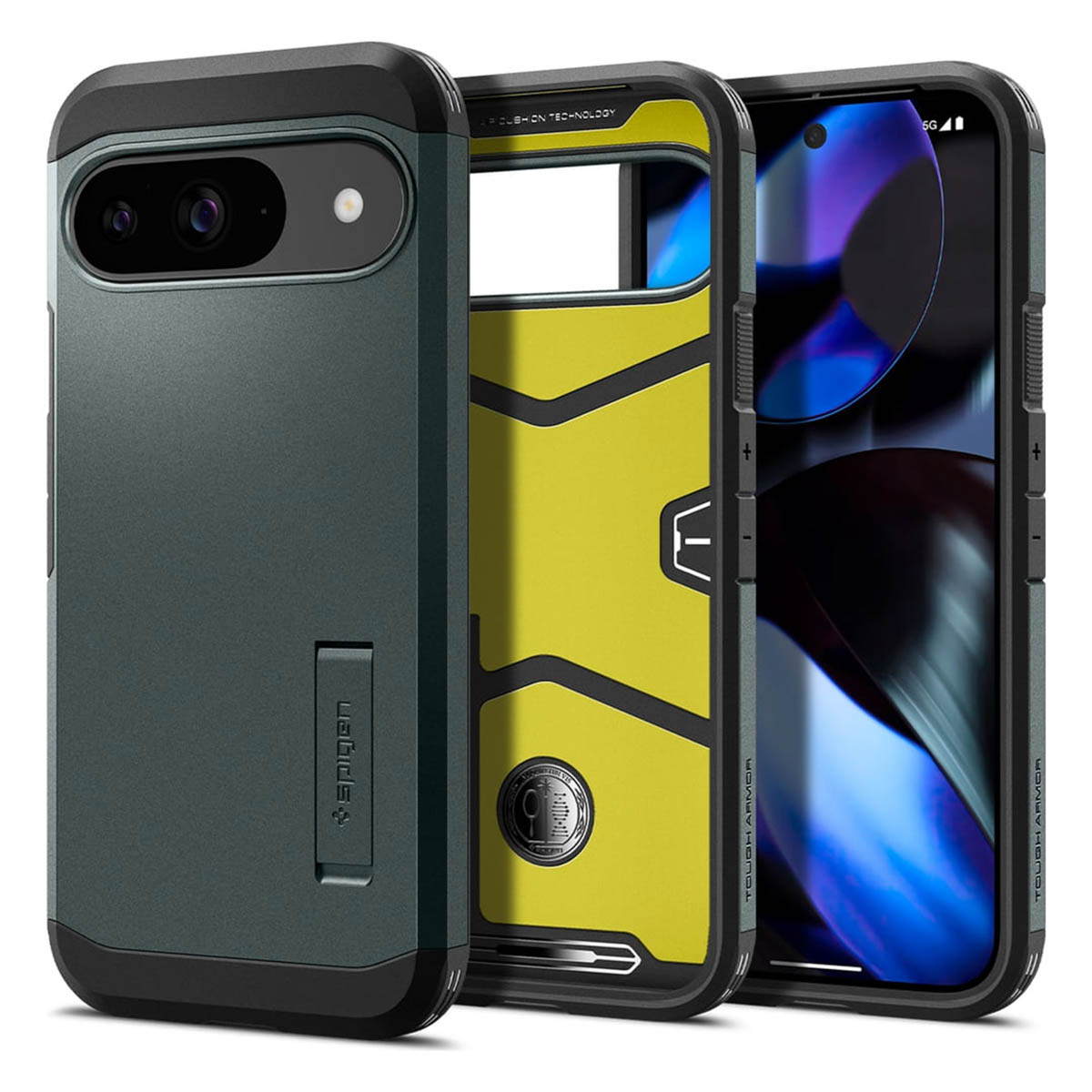 Spigen Tough Armor Backcover Google Pixel 9 / 9 Pro - Abyss Green - Afbeelding 3