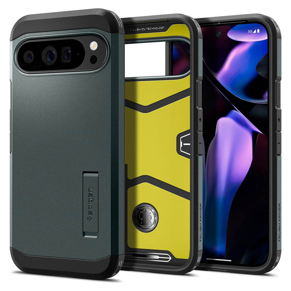 Spigen Tough Armor Backcover Google Pixel 9 Pro XL - Abyss Green - Afbeelding 2