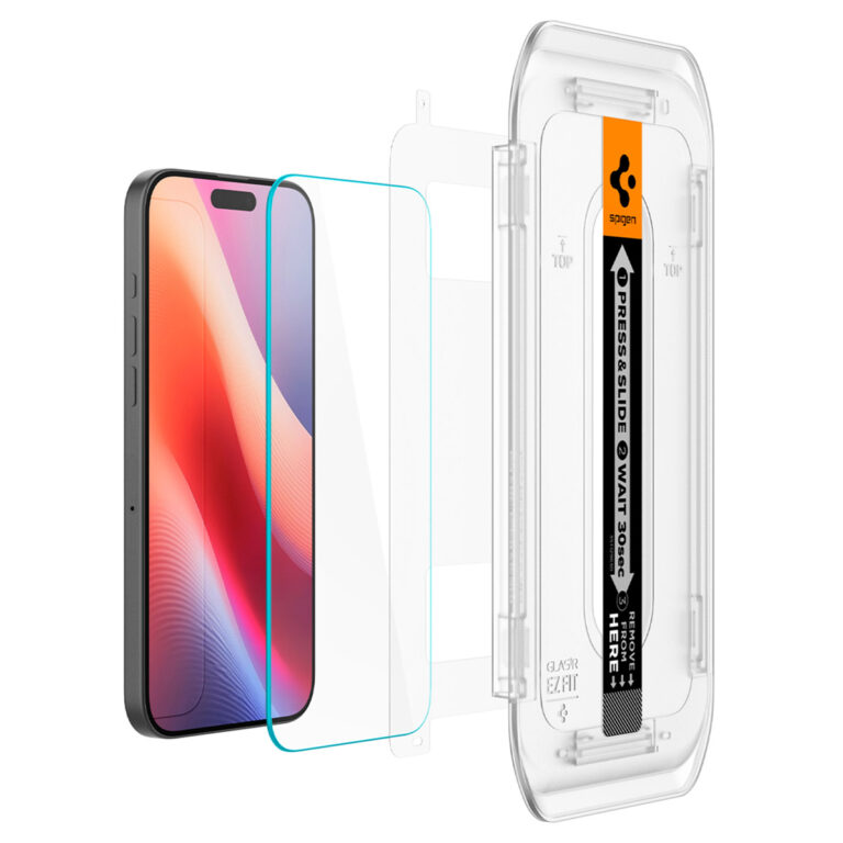 Spigen GLAStR EZ Fit Screenprotector + Applicator 2-pack Apple iPhone 16 Pro Max - Afbeelding 7
