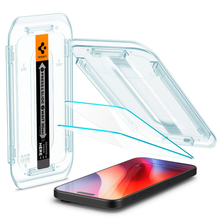 Spigen GLAStR EZ Fit Screenprotector + Applicator 2-pack Apple iPhone 16 Pro Max - Afbeelding 4