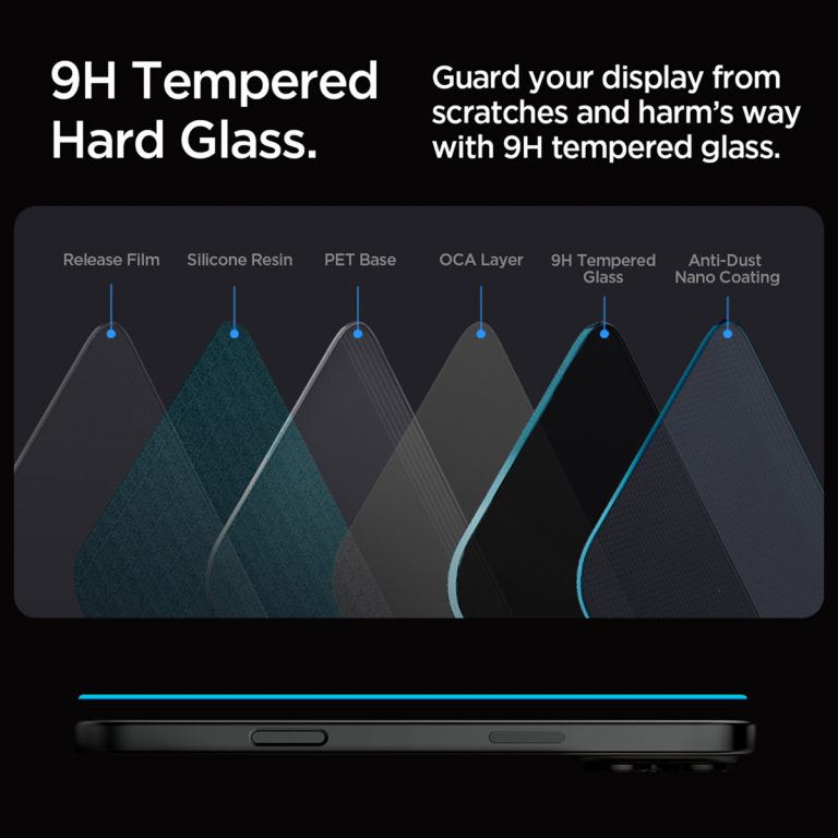 Spigen GLAStR Privacy EZ Fit Screenprotector + Applicator Apple iPhone 16 Pro Max / 17 Pro Max - Afbeelding 6
