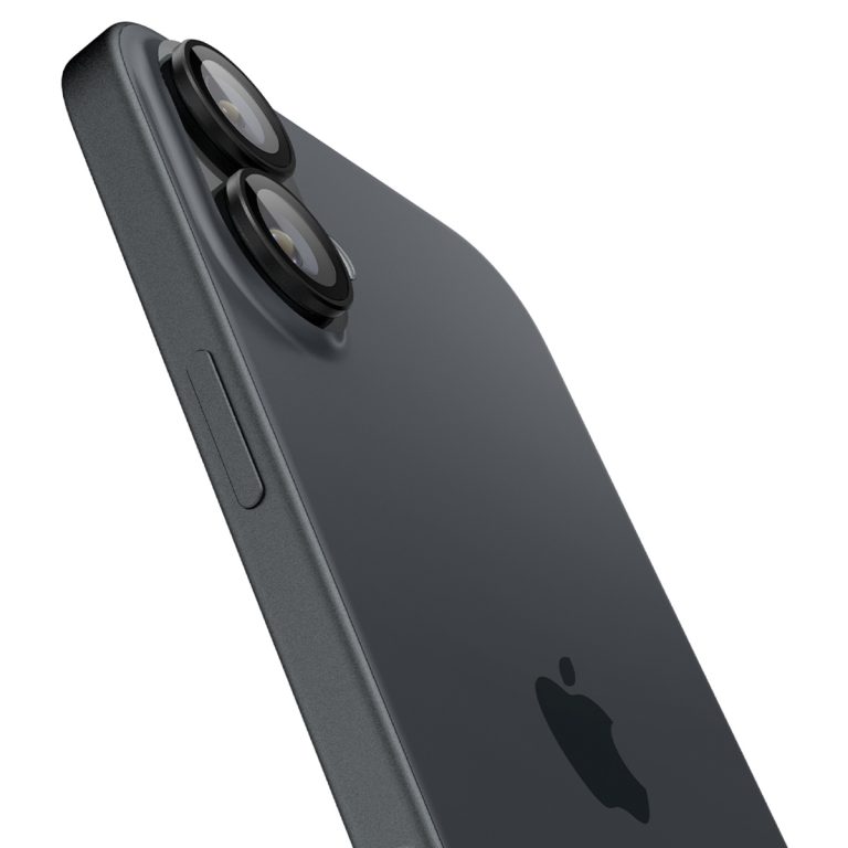 Spigen GLAStR EZ Fit Optik Pro Camera Protector 2 Pack Apple iPhone 16 / 16 Plus - Black - Afbeelding 7