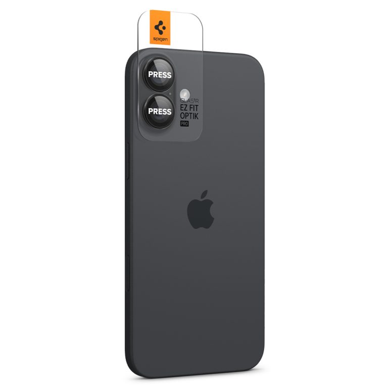 Spigen GLAStR EZ Fit Optik Pro Camera Protector 2 Pack Apple iPhone 16 / 16 Plus - Black - Afbeelding 4