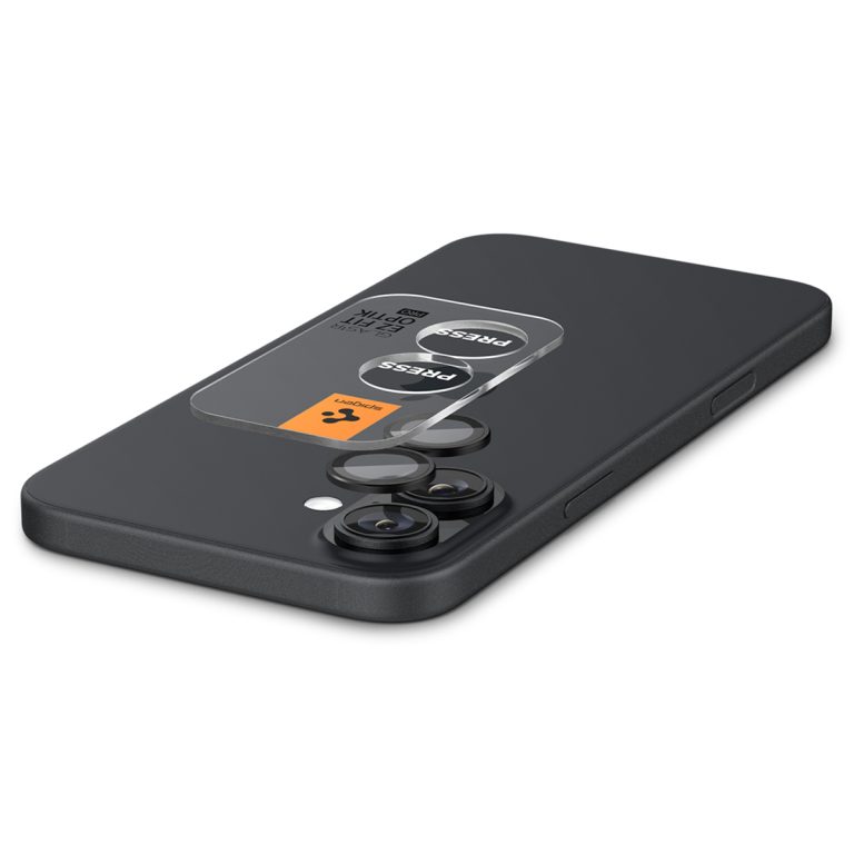Spigen GLAStR EZ Fit Optik Pro Camera Protector 2 Pack Apple iPhone 16 / 16 Plus - Black - Afbeelding 2