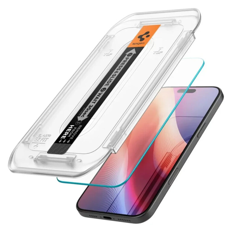 Spigen GLAStR EZ Fit Screenprotector + Applicator 2-pack Apple iPhone 16 Pro - Afbeelding 5