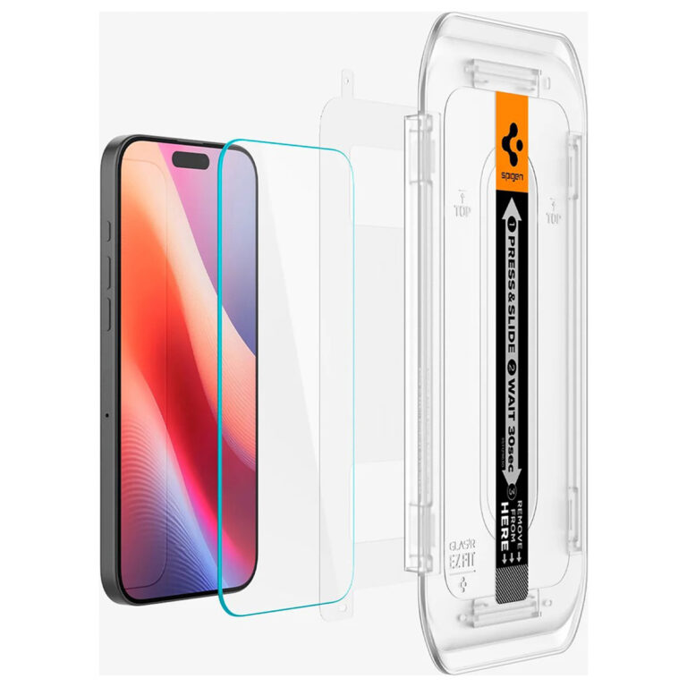 Spigen GLAStR EZ Fit Screenprotector + Applicator 2-pack Apple iPhone 16 Pro - Afbeelding 4