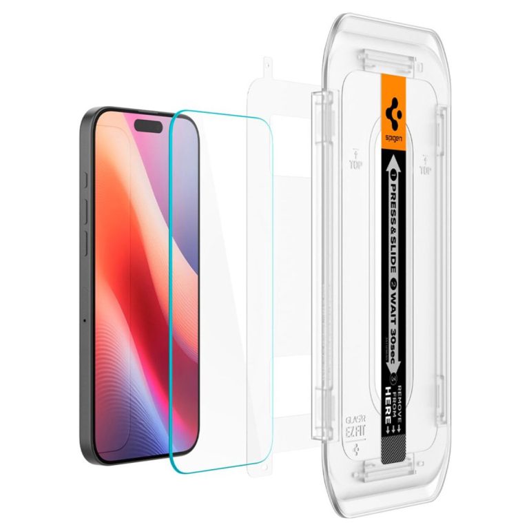 Spigen EZ Fit Glas.tR met Applicator - 1 pack Apple iPhone 16 Pro - Afbeelding 4