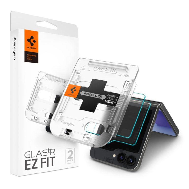 Spigen GLAStR EZ Fit Screenprotector 2 Pack + Applicator Samsung Galaxy Z Flip 6 / Flip 7 FE - Afbeelding 2