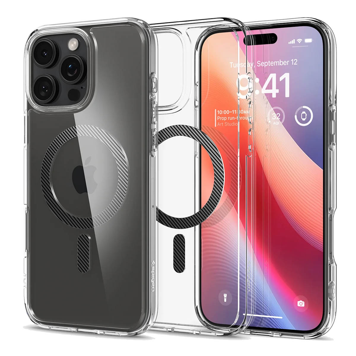 Spigen Ultra Hybrid Backcover MagSafe Apple iPhone 16 Pro Max – Carbon Fiber