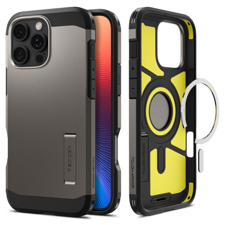 Spigen Tough Armor Backcover MagSafe Apple iPhone 16 Pro - Gunmetal - Afbeelding 6