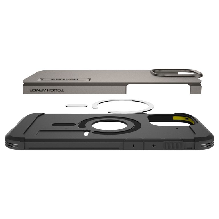 Spigen Tough Armor Backcover MagSafe Apple iPhone 16 Pro - Gunmetal - Afbeelding 5