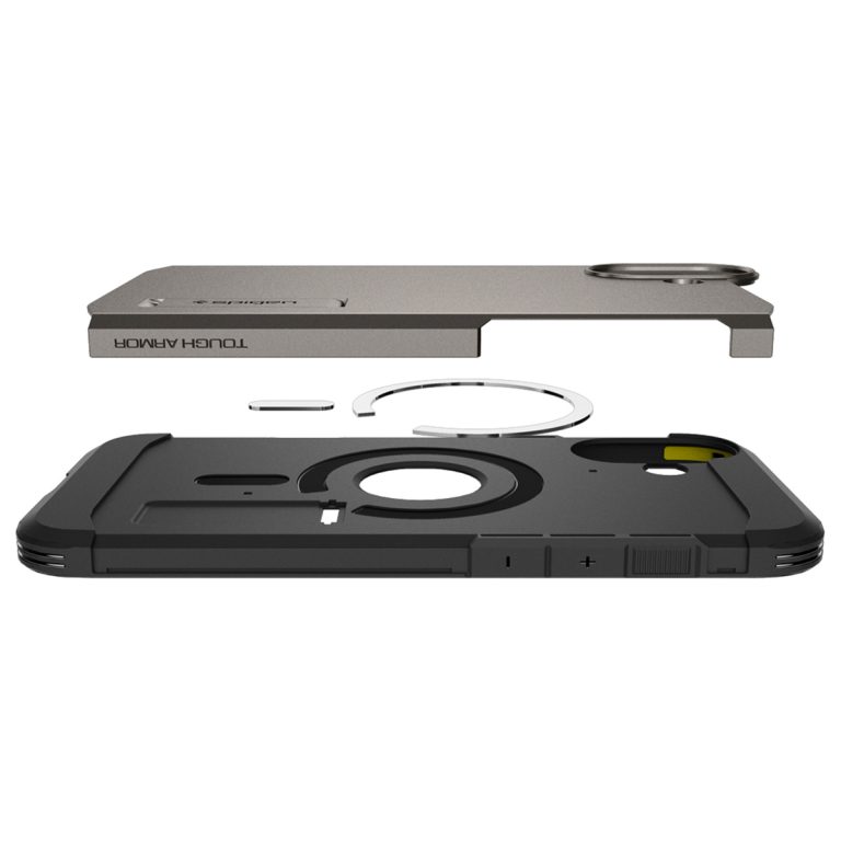 Spigen Tough Armor Backcover MagSafe Apple iPhone 16 - Gunmetal - Afbeelding 5