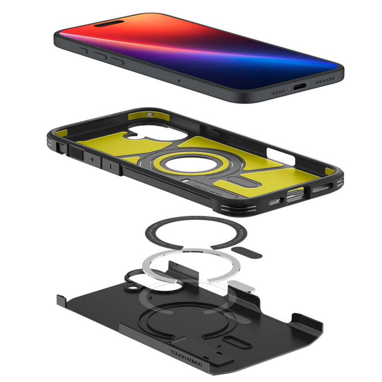 Spigen Tough Armor Backcover MagSafe Apple iPhone 16 - Zwart - Afbeelding 5