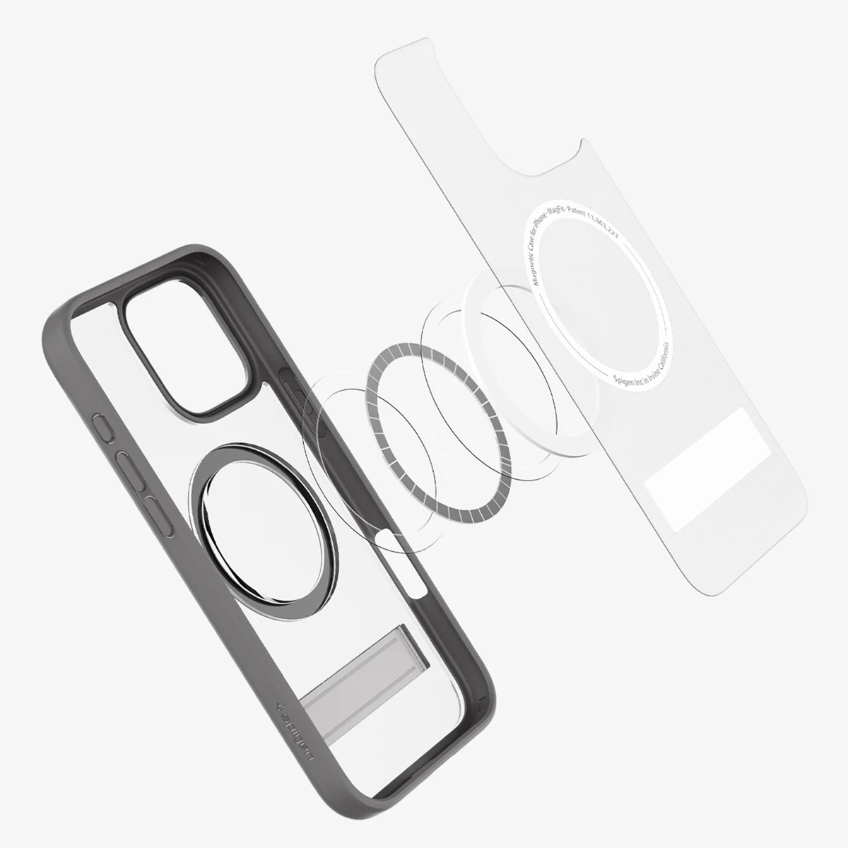 Spigen Ultra Hybrid S MagSafe Apple iPhone 16 Pro - Frost Gray - Afbeelding 6