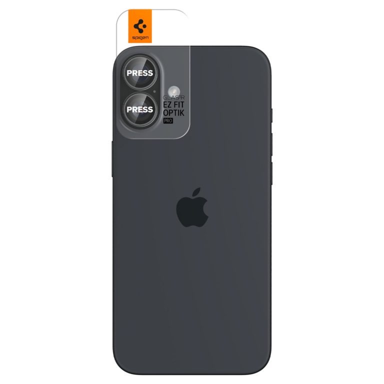 Spigen GLAStR EZ Fit Optik Pro Camera Protector 2 Pack Apple iPhone 16 / 16 Plus - Black - Afbeelding 4