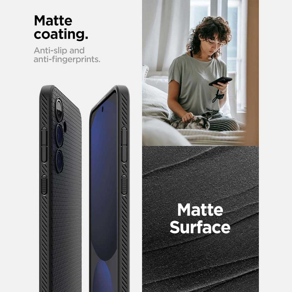 Spigen Liquid Air™ Backcover Samsung Galaxy S24 FE - Matte Black - Afbeelding 4