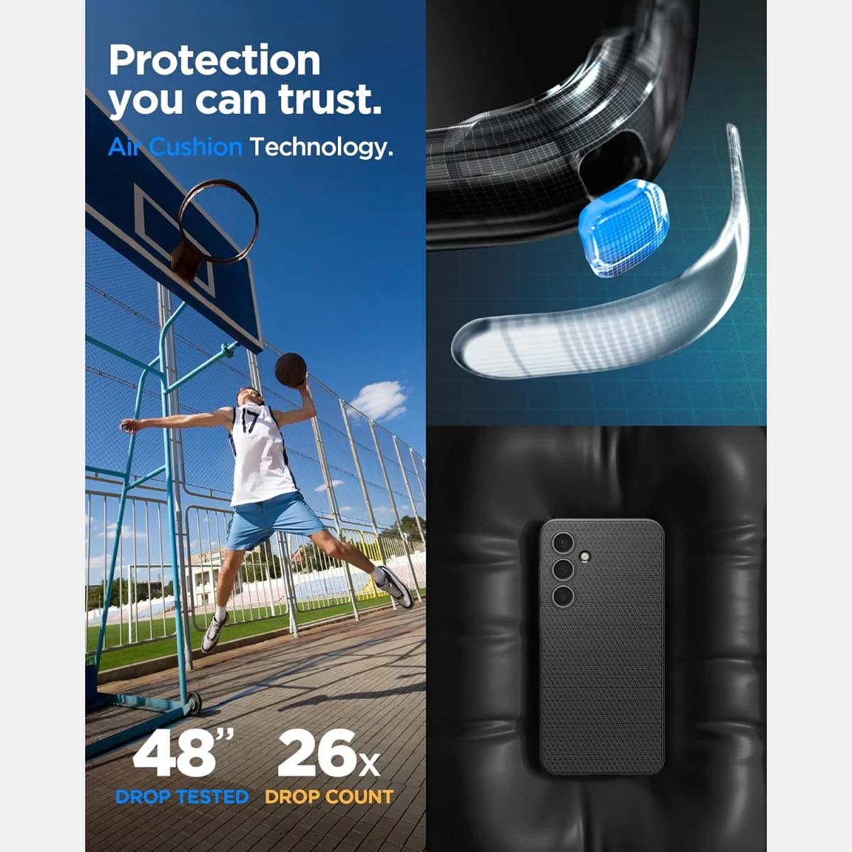 Spigen Liquid Air™ Backcover Samsung Galaxy S24 FE - Matte Black - Afbeelding 5