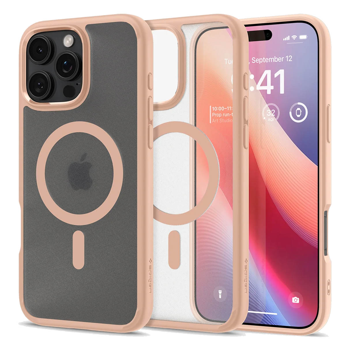 Spigen Ultra Hybrid Backcover MagSafe Apple iPhone 16 Pro – Roze Titanium