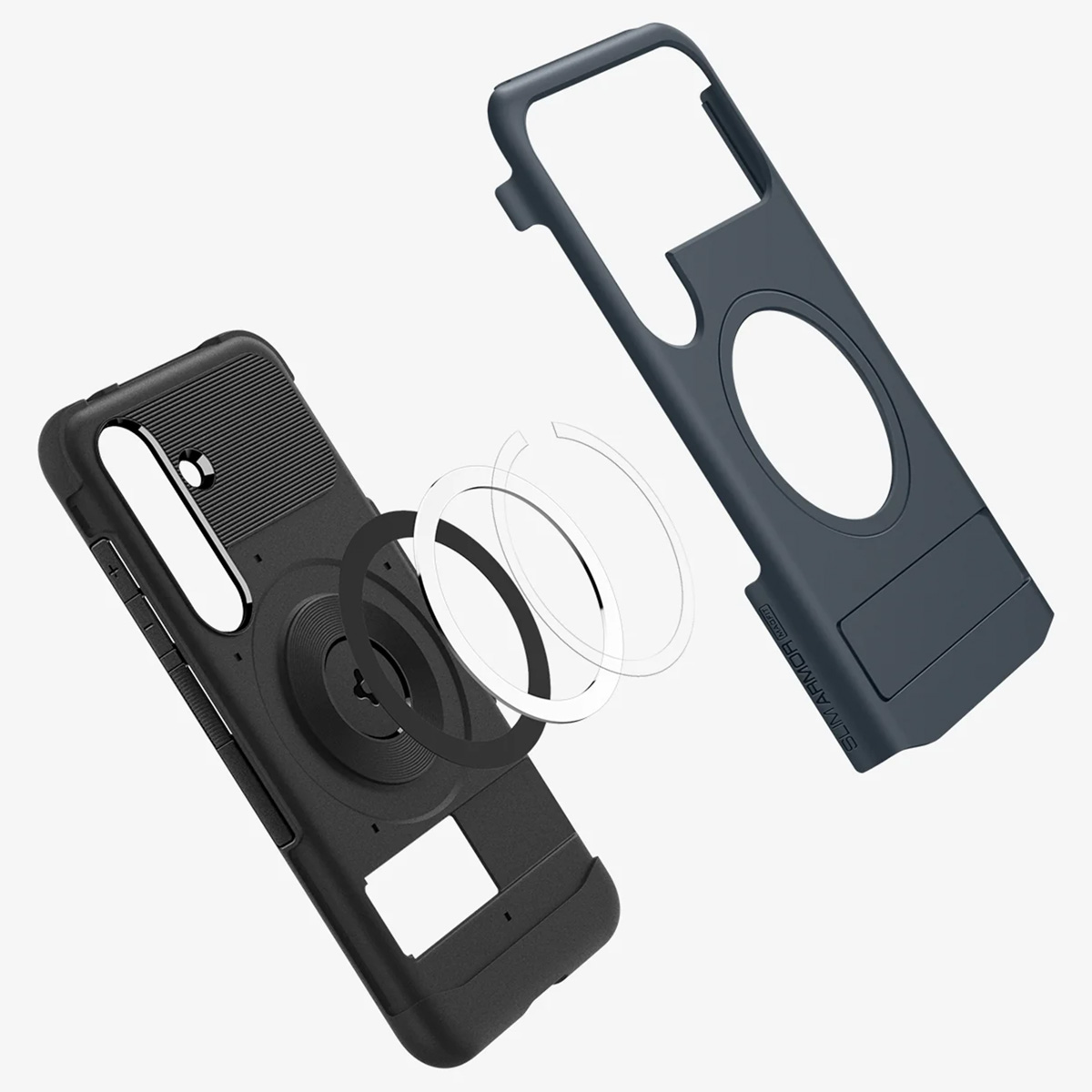 Spigen Slim Armor Backcover MagSafe Samsung Galaxy S25 Plus - Metal Slate - Afbeelding 8