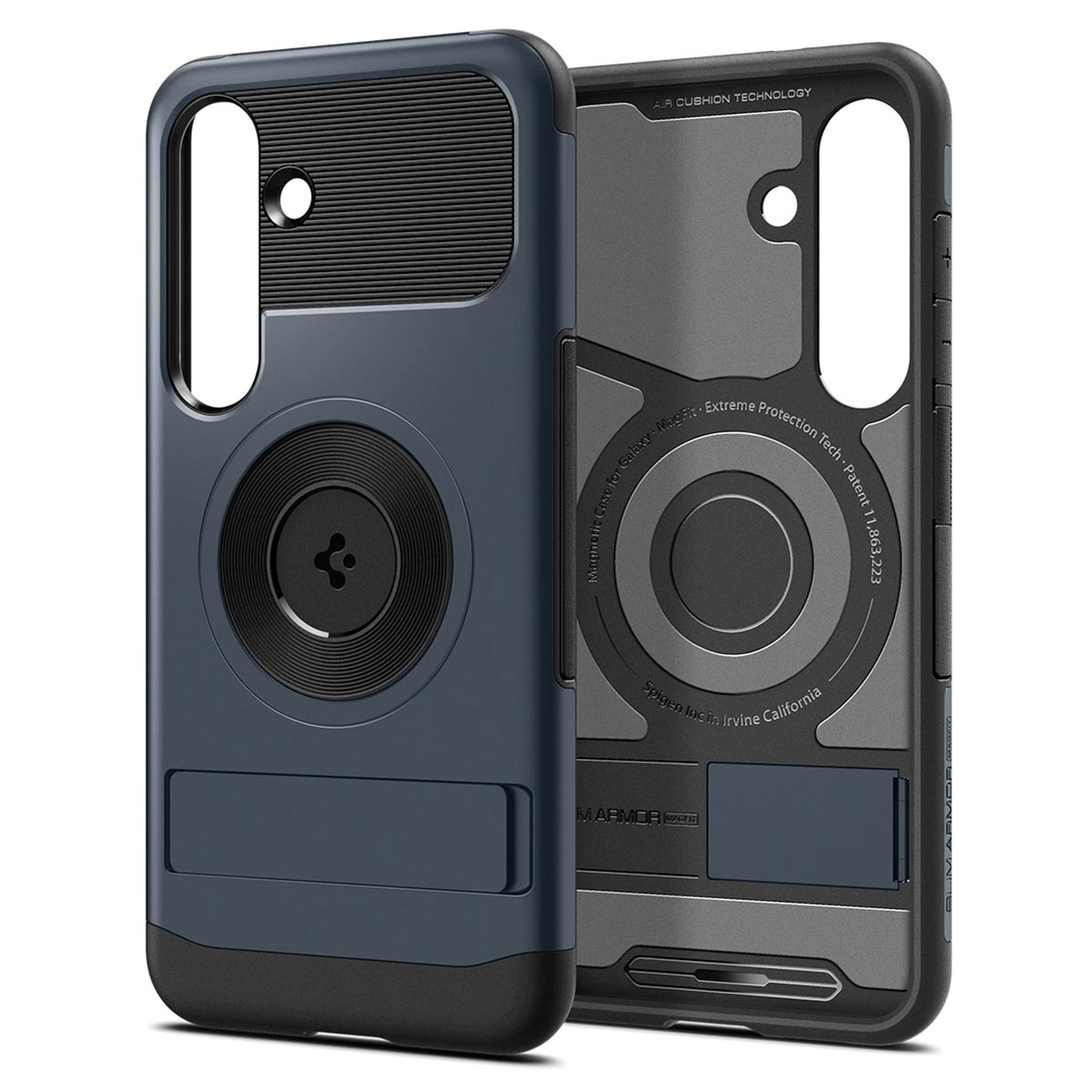 Spigen Slim Armor Backcover MagSafe Samsung Galaxy S25 – Metal Slate