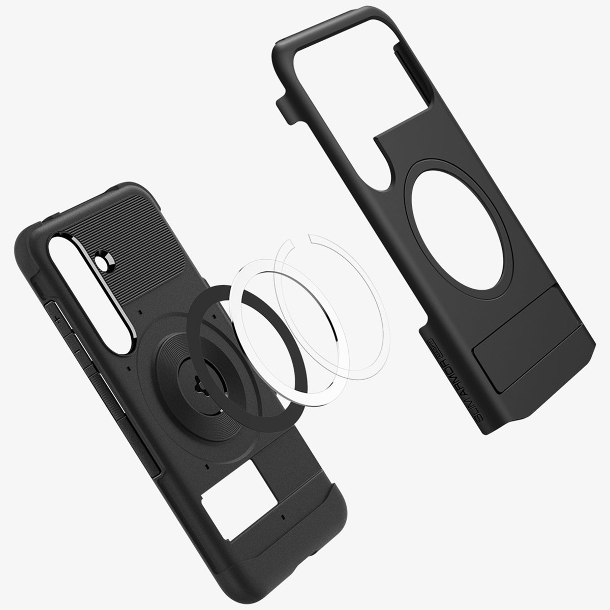 Spigen Slim Armor Backcover MagSafe Samsung Galaxy S25 - Zwart - Afbeelding 7