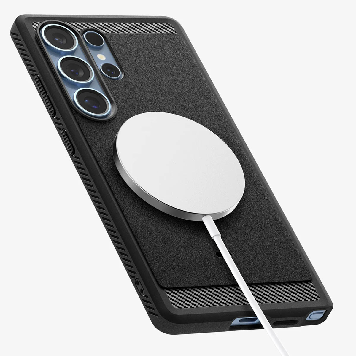 Spigen Rugged Armor Backcover MagSafe Samsung Galaxy S25 Ultra - Matte Black - Afbeelding 4