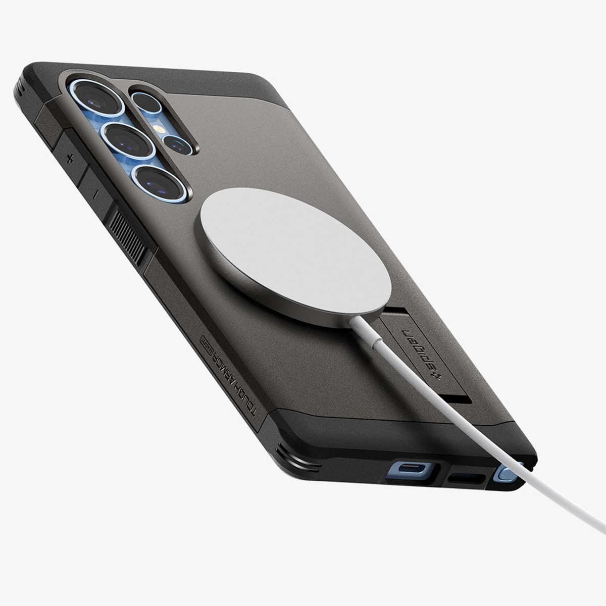 Spigen Tough Armor Backcover MagSafe Samsung Galaxy S25 Ultra - Gunmetal - Afbeelding 4