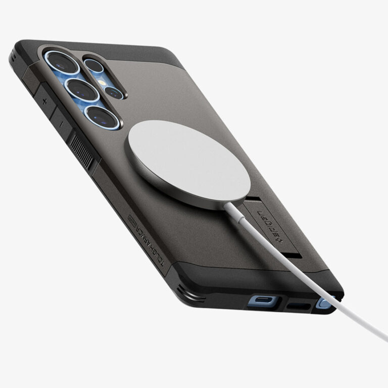 Spigen Tough Armor Backcover MagSafe Samsung Galaxy S25 Ultra - Gunmetal - Afbeelding 2