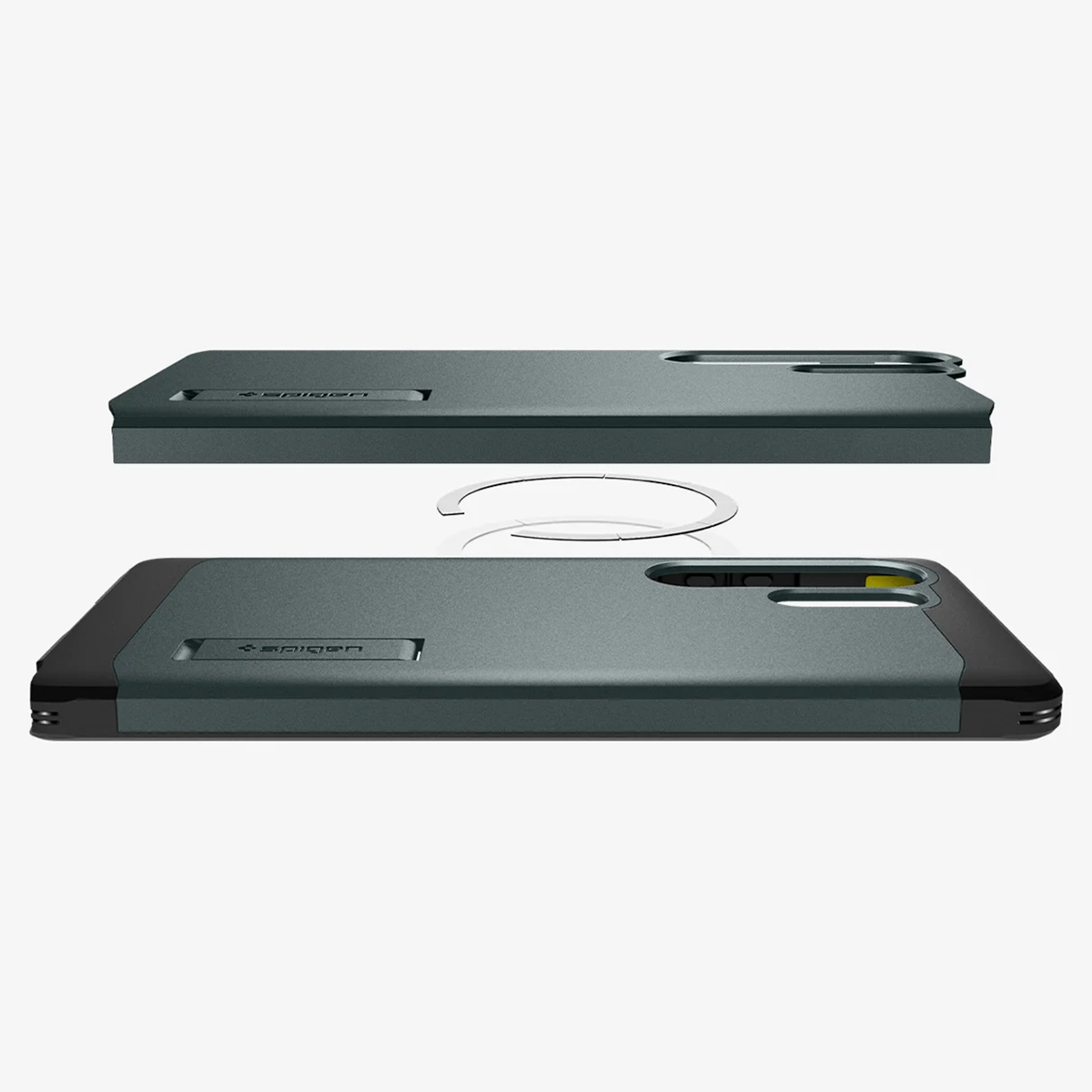 Spigen Tough Armor Backcover MagSafe Samsung Galaxy S25 Ultra - Abyss Green - Afbeelding 9