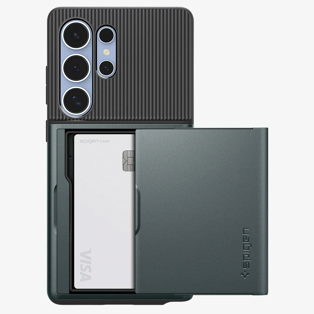 Spigen Slim Armor CS Backcover Samsung Galaxy S25 Ultra - Abyss Green - Afbeelding 2